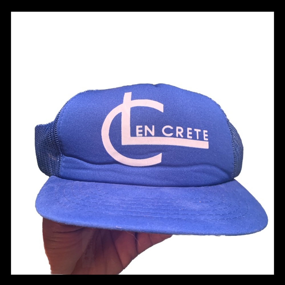 CLen  Crete Concrete Trucker hat Vintage